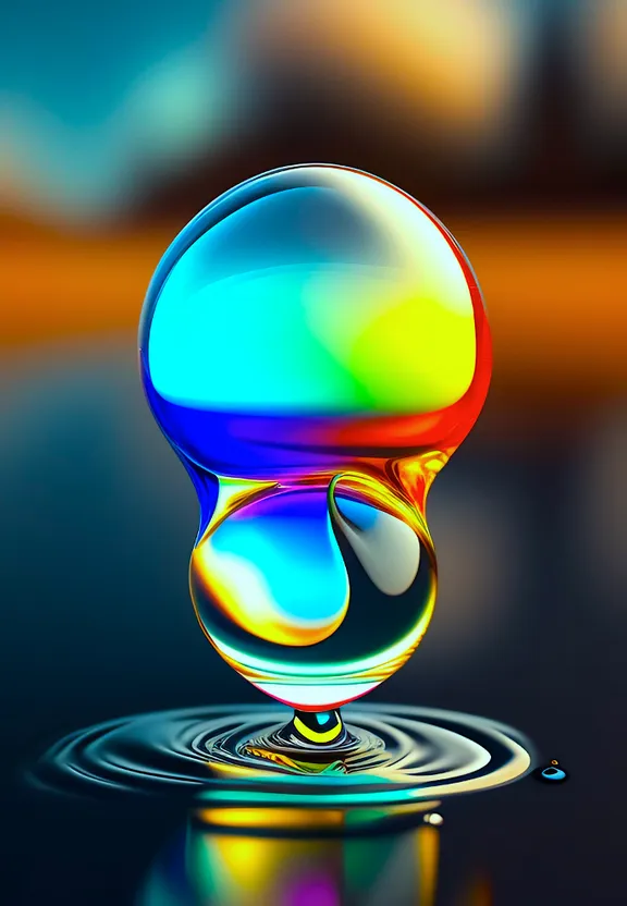 a colorful object floating on top of a body of water