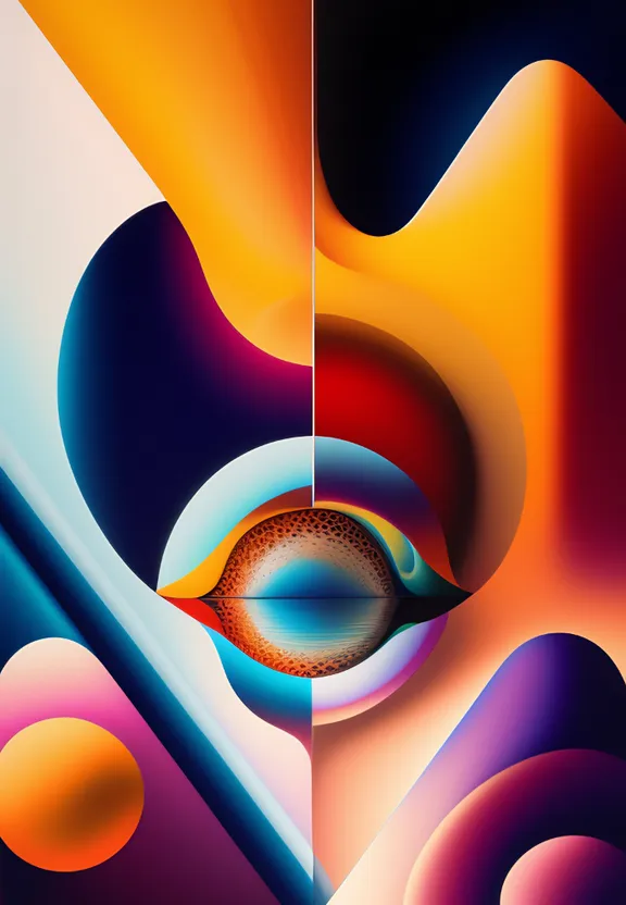 a painting of a colorful abstract design