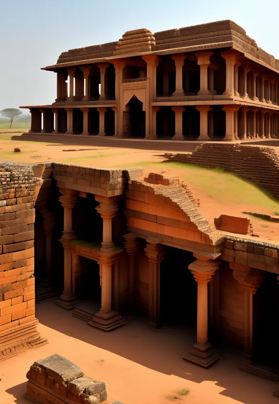 a large building sitting in the middle of a desert