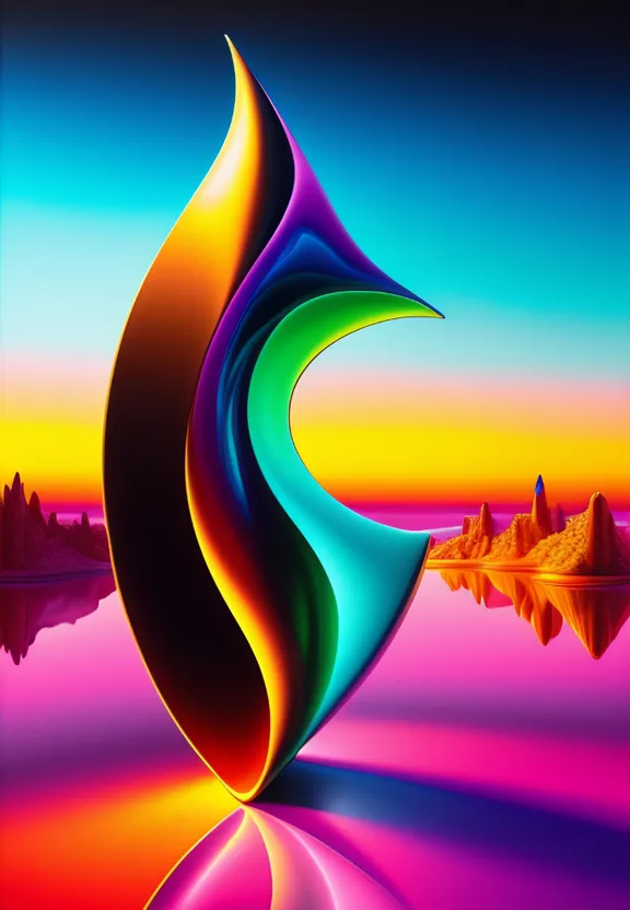 a painting of a colorful abstract design