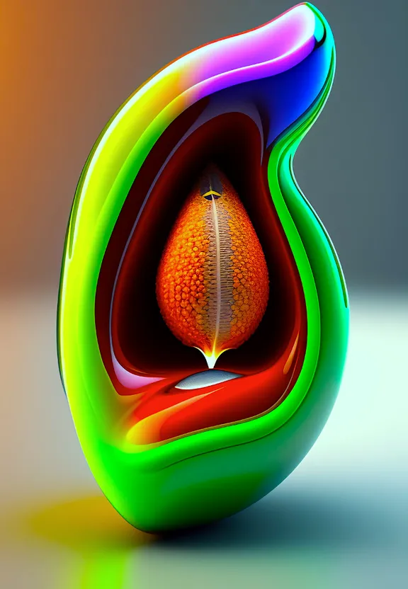 a 3d image of a colorful object on a table