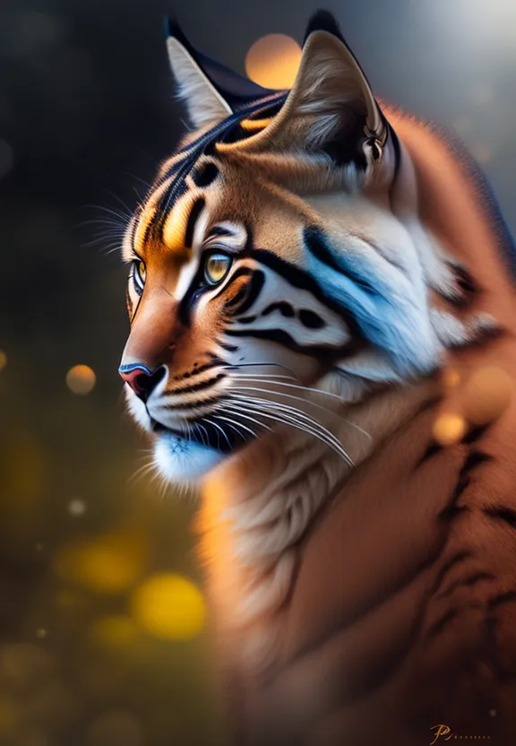 a painting of a tiger with blue eyes