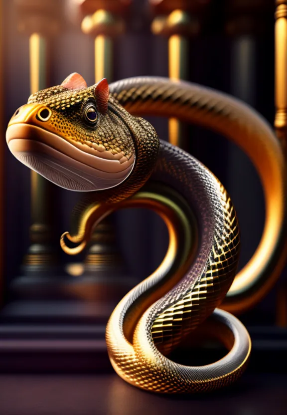 a lizard with a hat on it's head