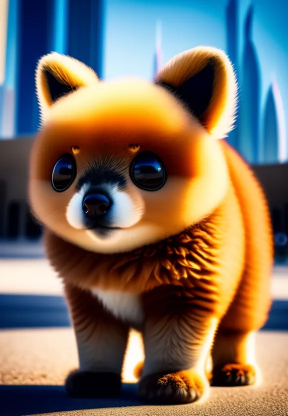 a very cute little animal with big eyes