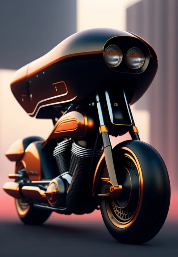 a black and orange motorcycle with a side car