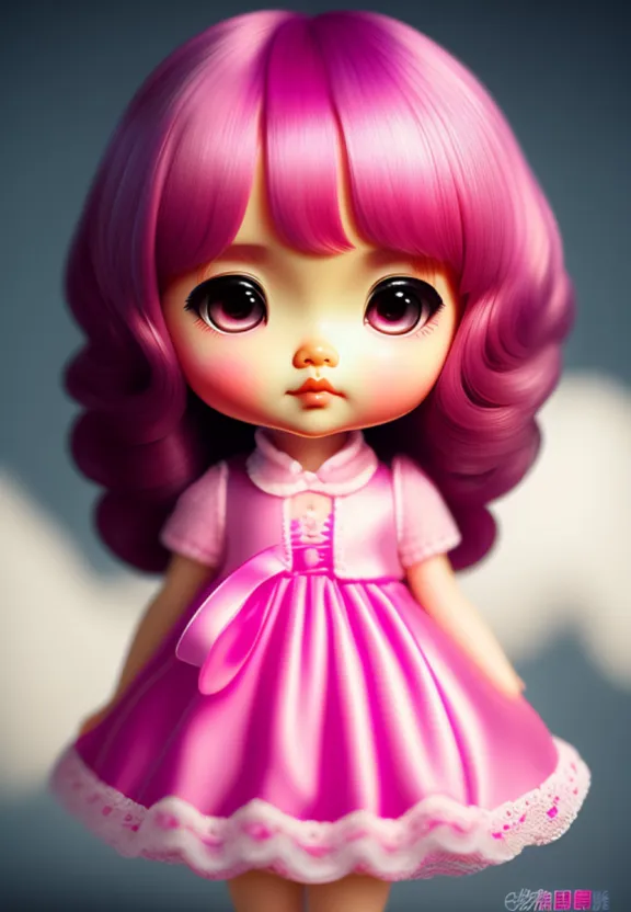 hair, head, doll, purple, toy, eyelash, human body, pink, violet, magenta