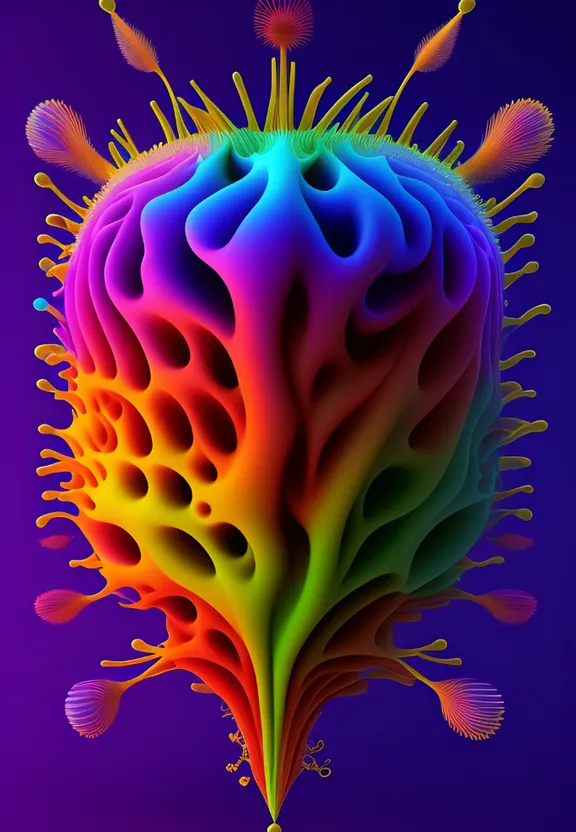 a computer generated image of a colorful object