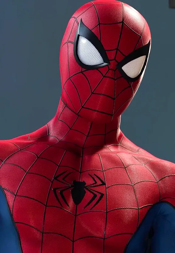 a close up of the face of a spider man