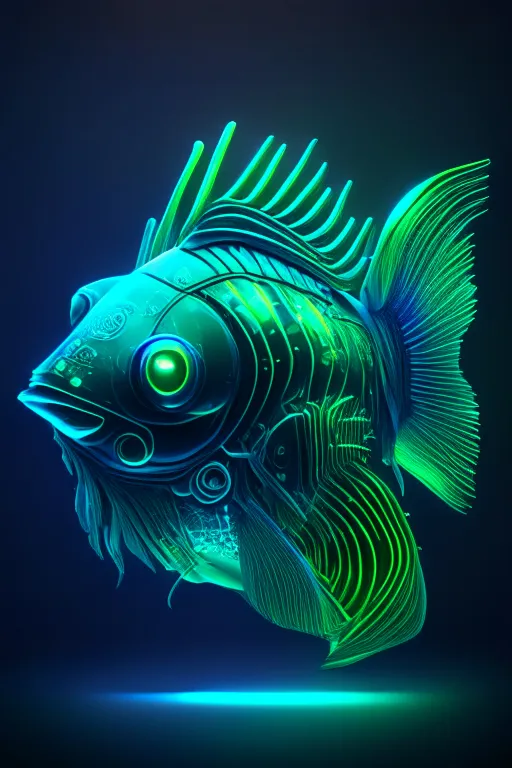 A glowing lightbulb that is a fish. Replace the fish with a glowing lightbulb.