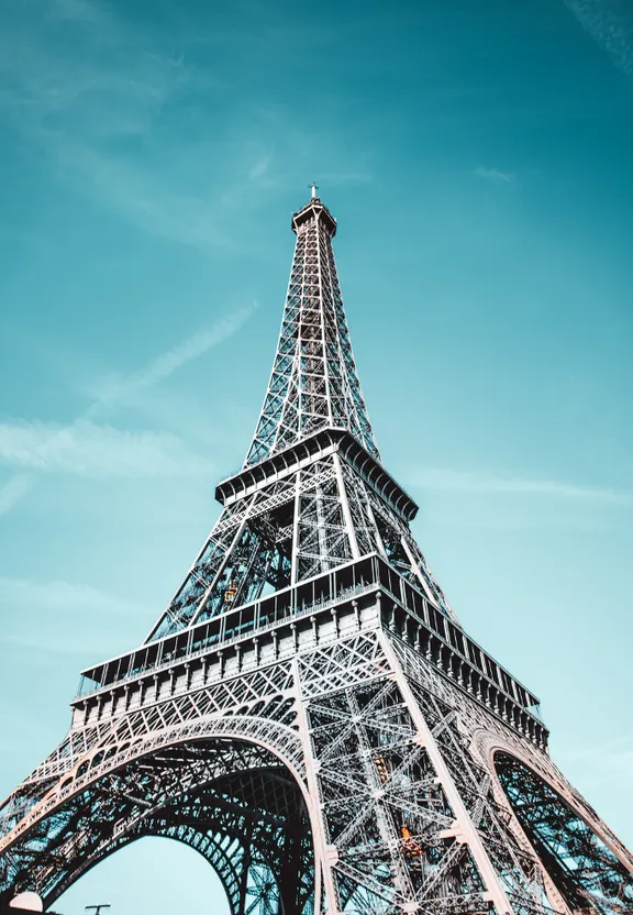 the eiffel tower towering over the city of paris