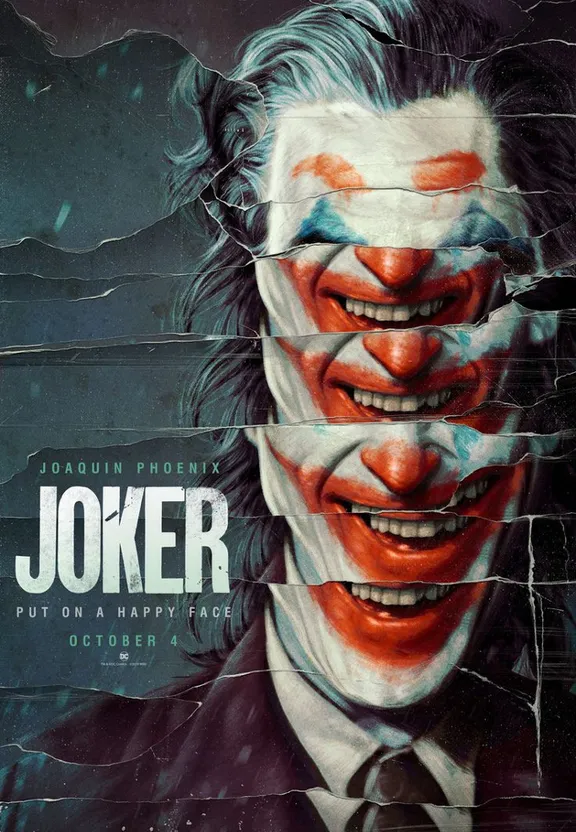 a poster of a joker with his face painted on it