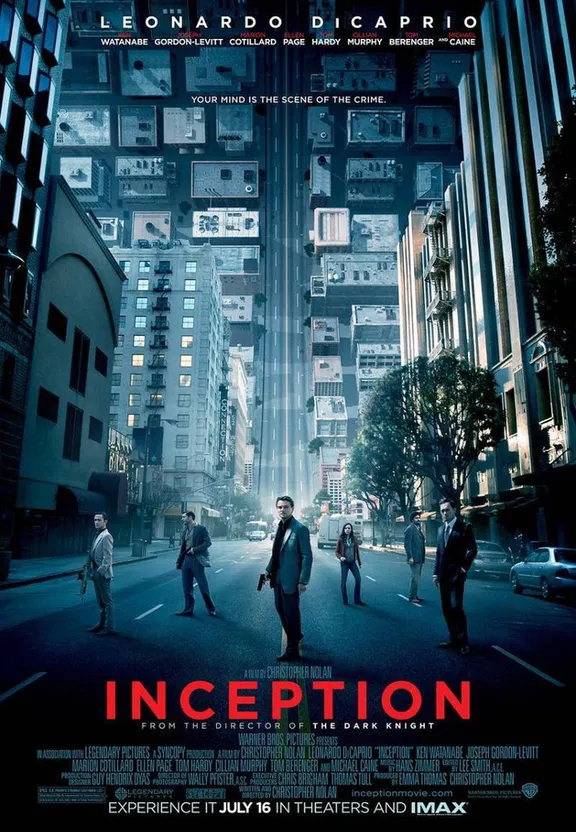 a movie poster for the movie inception