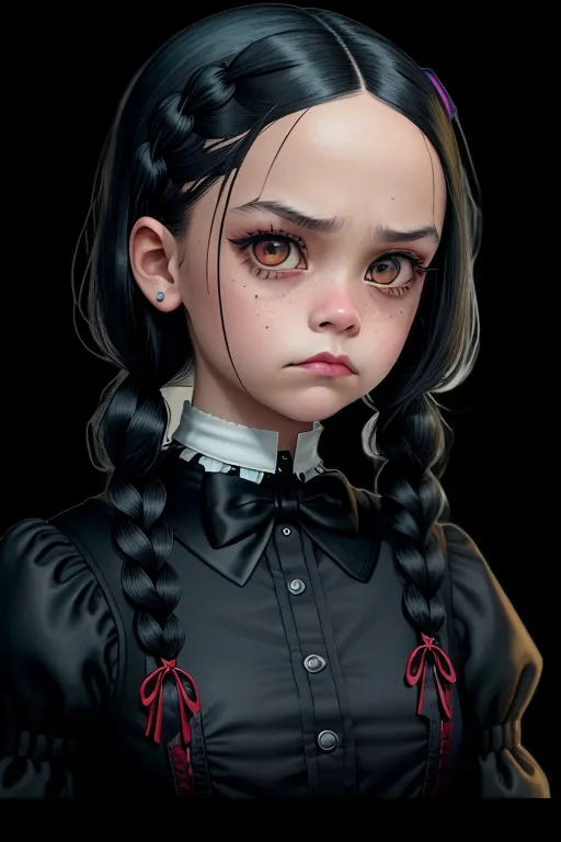 a digital painting of a girl with long hair