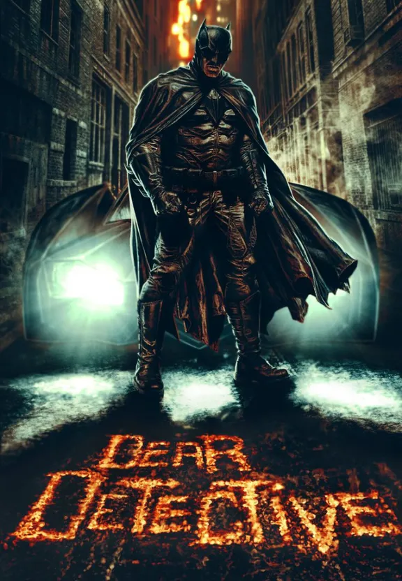 a man in a batman costume standing in the middle of a street