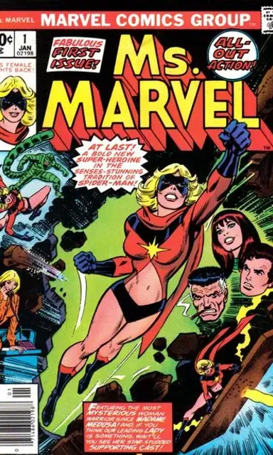 a cover of a comic book with the title ms marvel