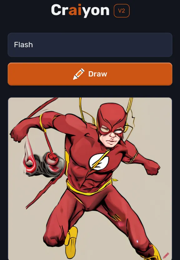 a drawing of a man in a flash suit