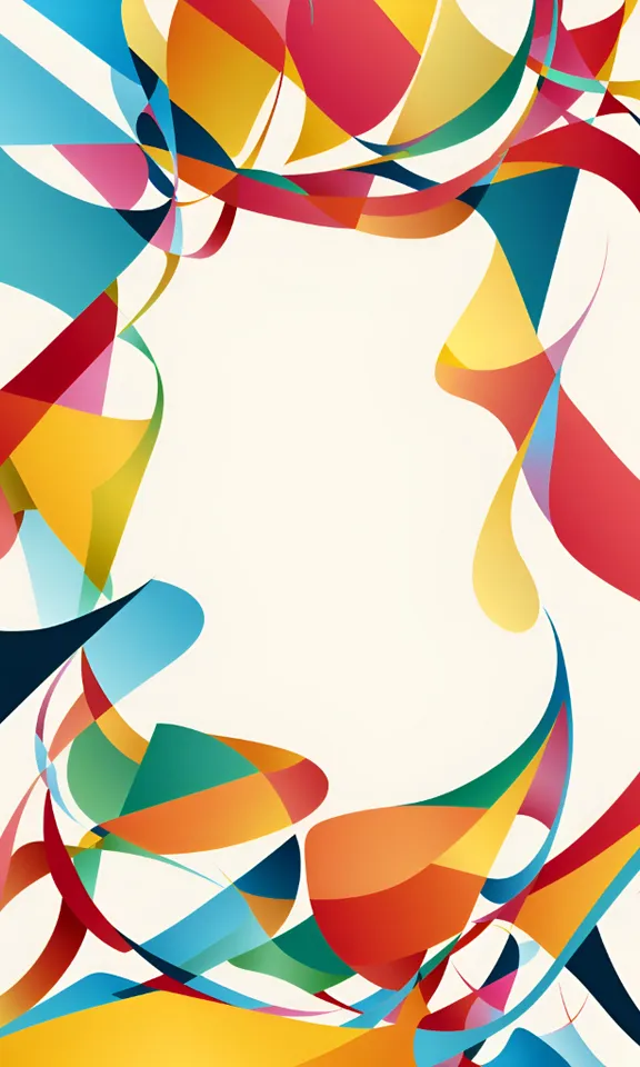 a white background with colorful streamers of streamers
