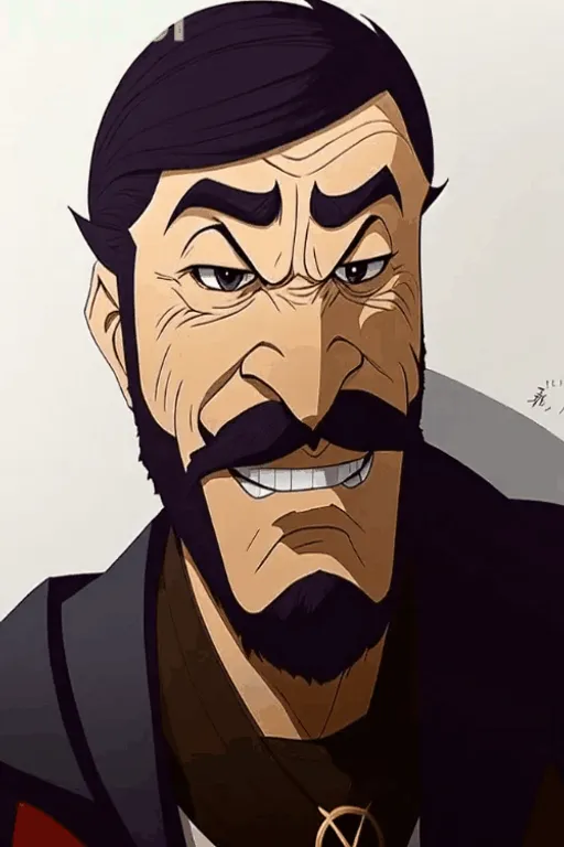 a cartoon of a man with a mustache