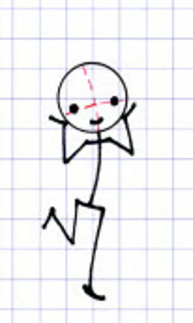 a drawing of a person with a face drawn on a sheet of paper. cartoon, human body, gesture, finger, font, happy, art, child art, pattern, thumb