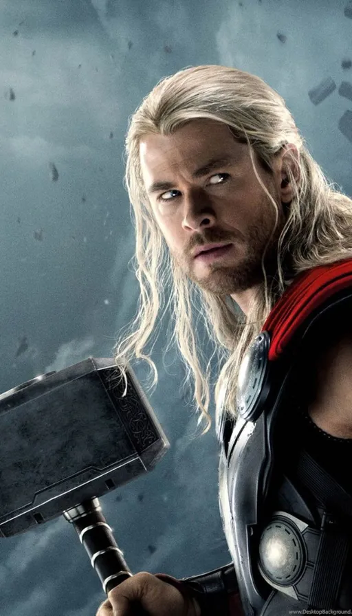 a man with long hair holding a hammer