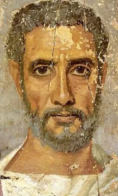 a painting of a man with a beard