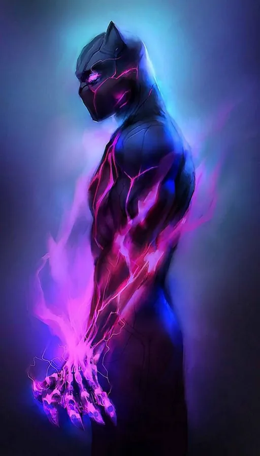a digital painting of a man in a black suit