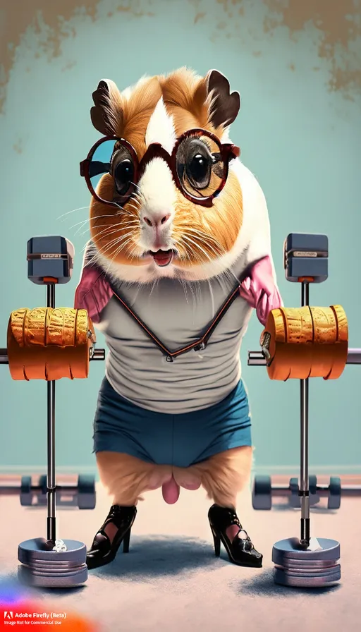 a hamster with glasses and a shirt on