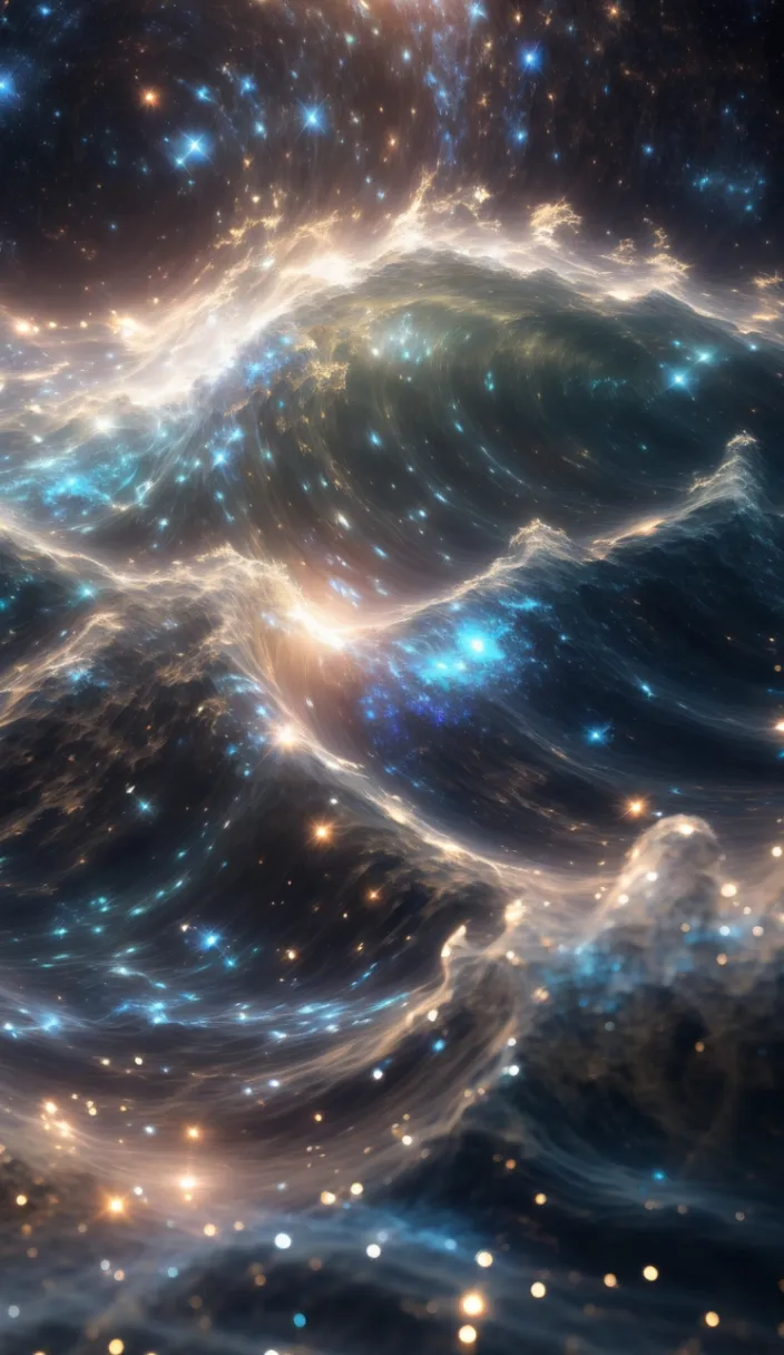 a computer generated image of a wave in space