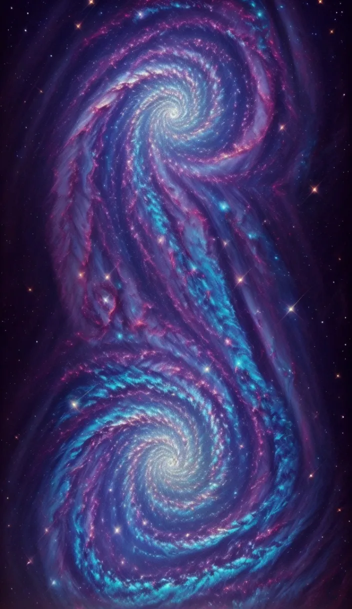 a spiral galaxy with stars in the background