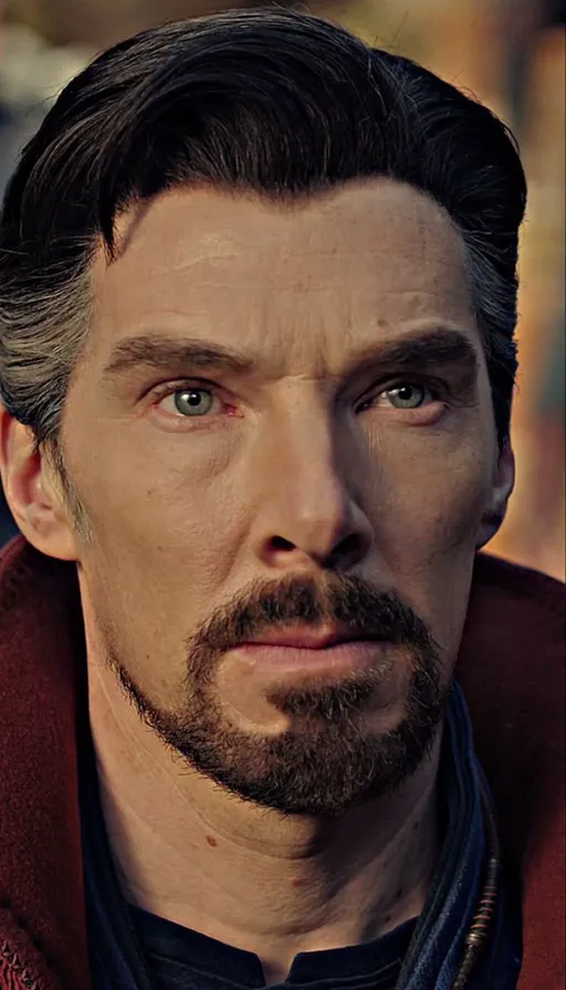a close up of a person with a beard
