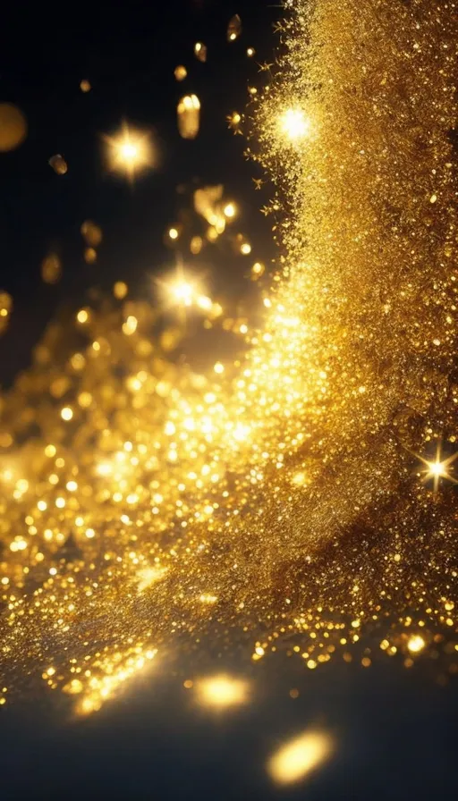 a close up of a gold glitter background