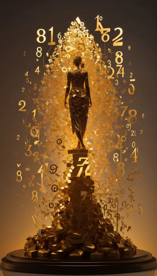 a clock with a statue of a woman surrounded by numbers