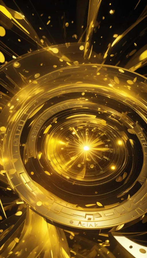 an abstract golden background with a circular design