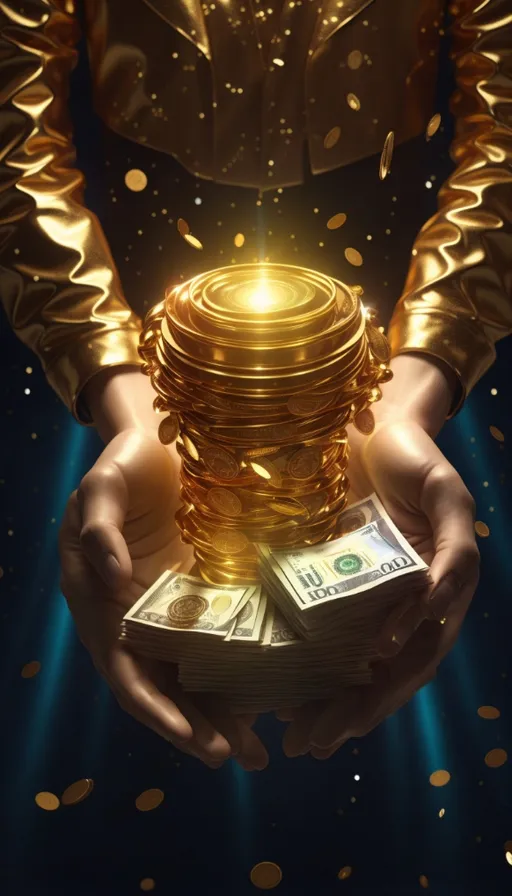 a person holding a stack of money in their hands