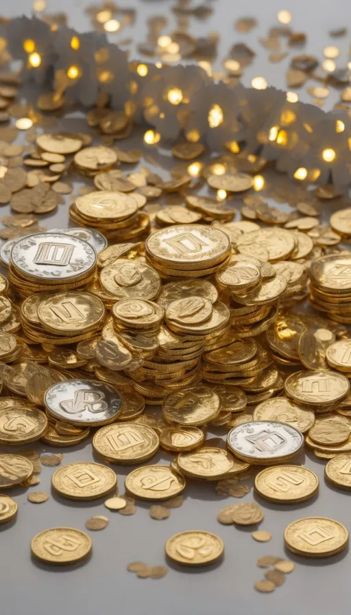 a pile of gold and silver coins