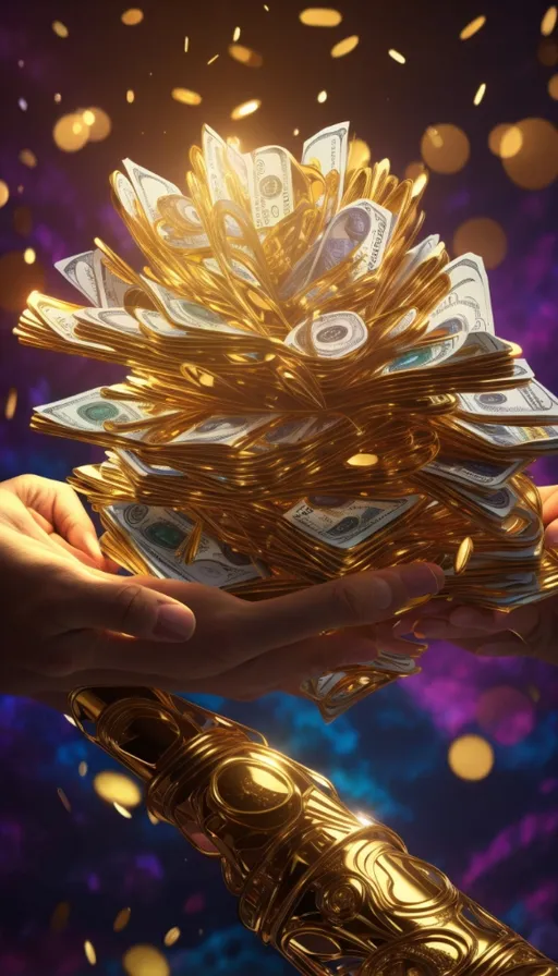 a person holding a bunch of money in their hands