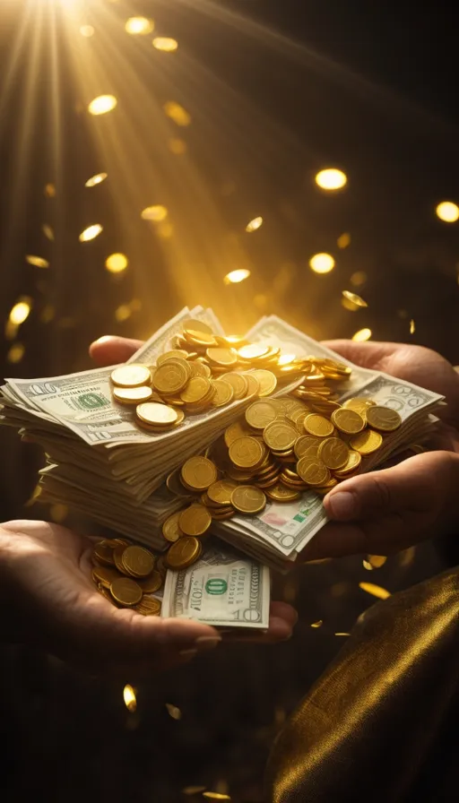 a person holding a pile of money in their hands