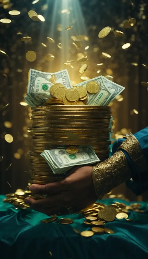 a person holding a stack of money in their hands