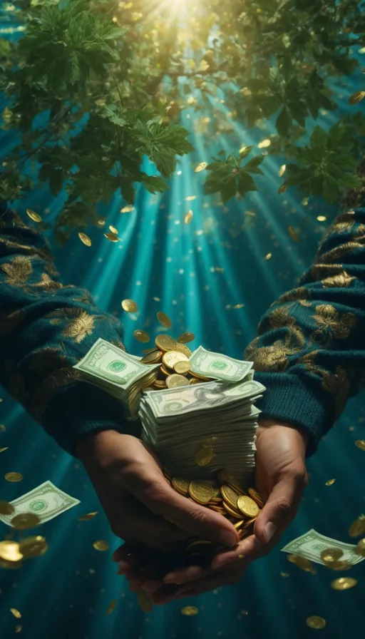 a person holding a bunch of money in their hands