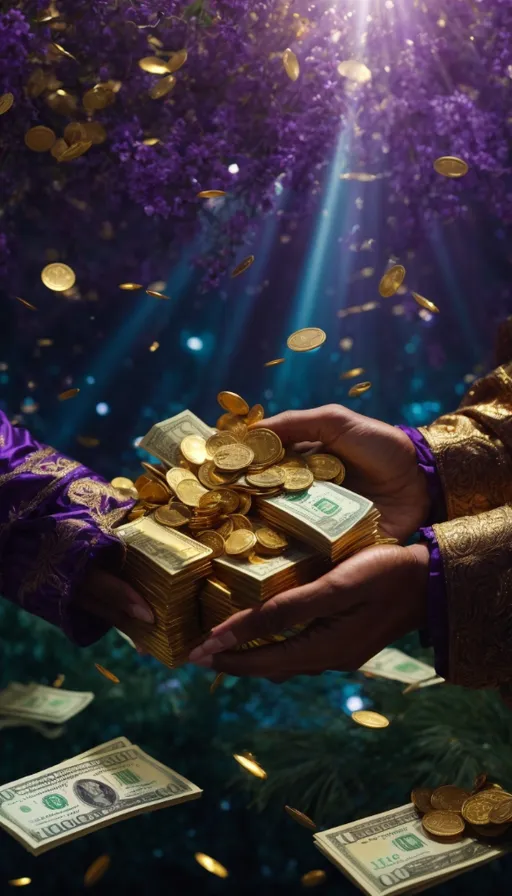 a person holding a bunch of money in their hands