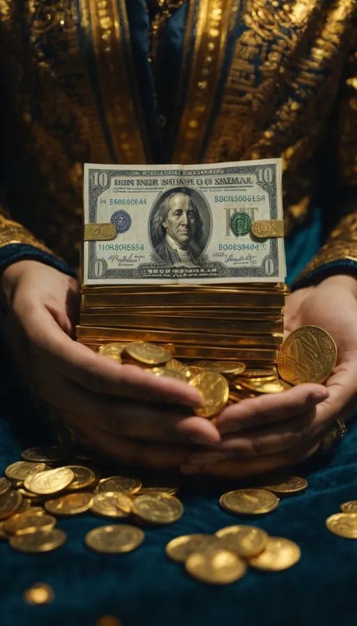 a person holding a stack of money in their hands