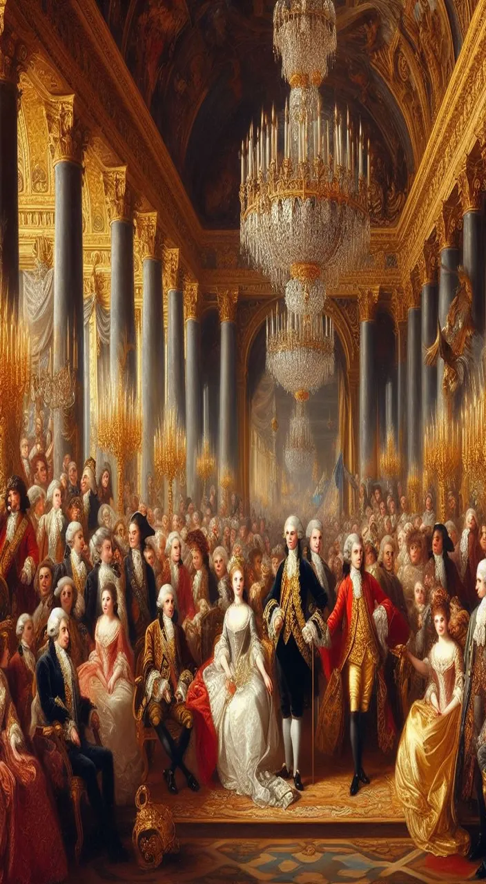 a painting of a large group of people