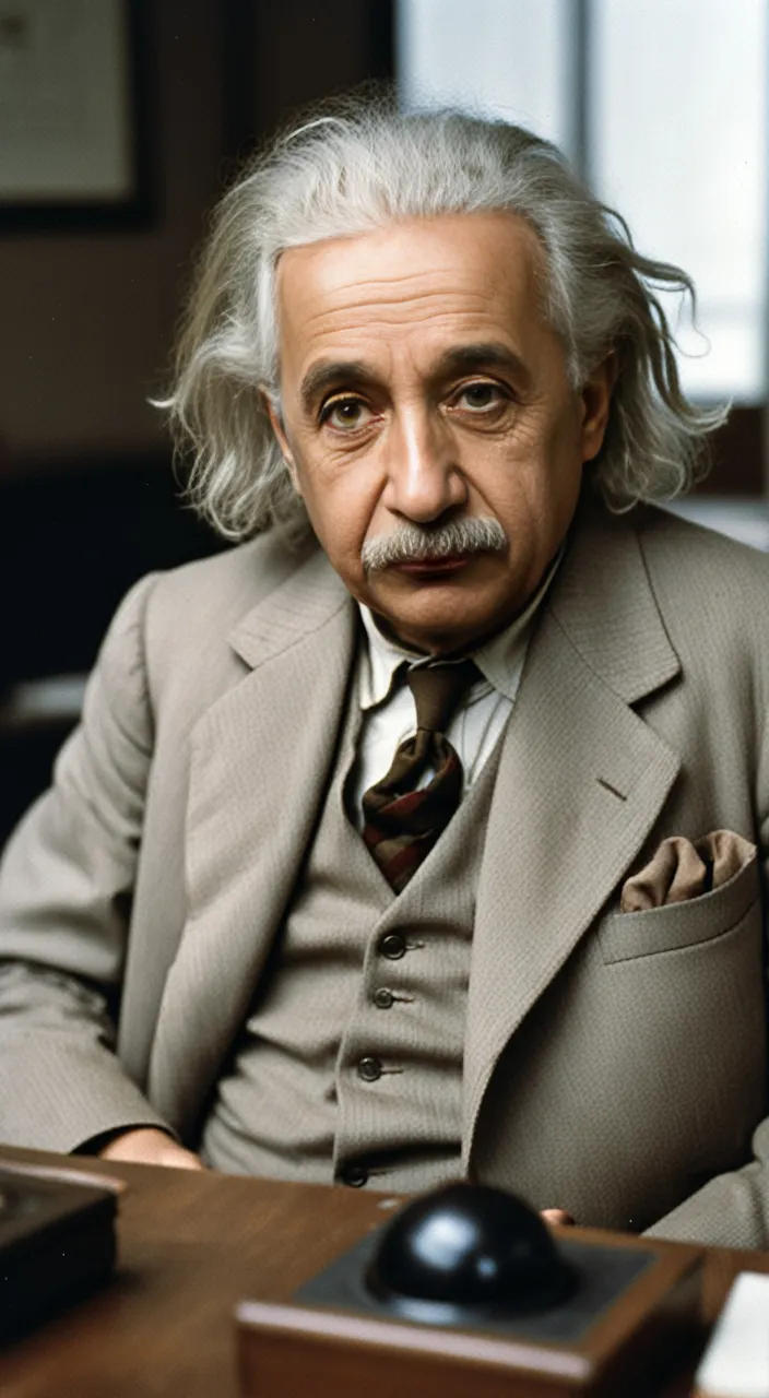 Albert Einstein unhappy