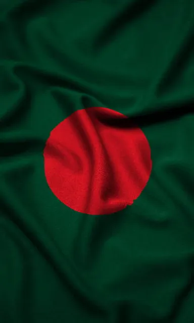 the flag of bangladesh waving in the wind