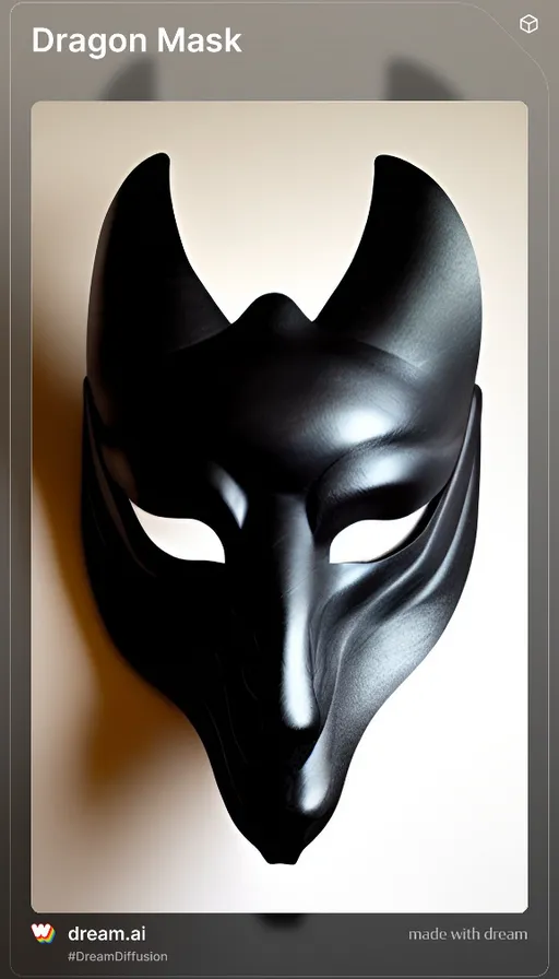 a black mask on a white background