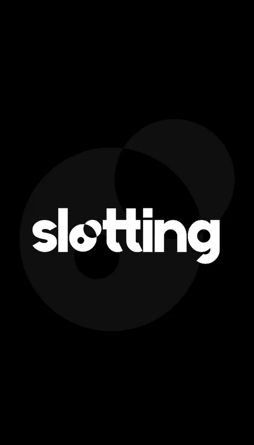 a black and white logo with the word slotting