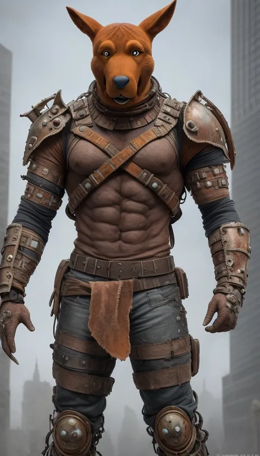 a man in a costume that looks like a dog
