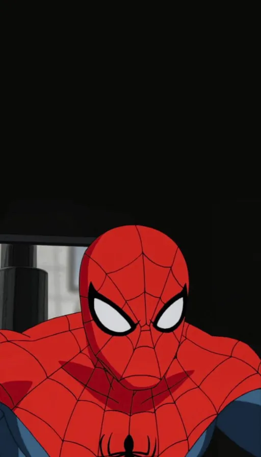 a spider - man looking out the window of a car