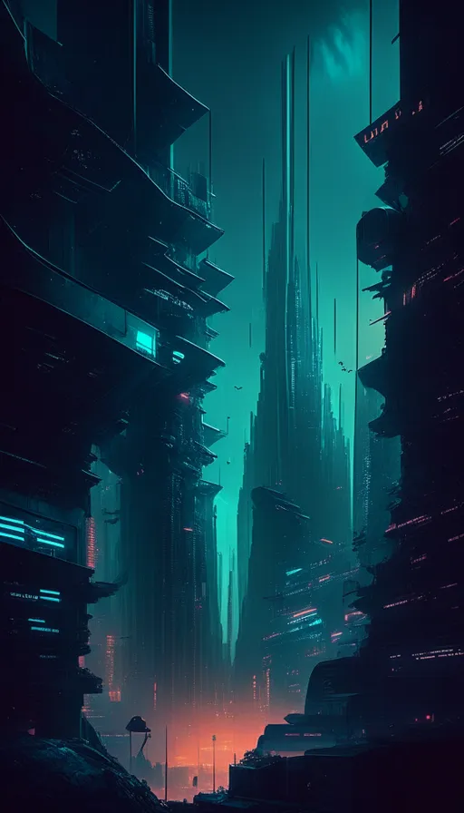 More advanced city with neon light,tall skcrappp