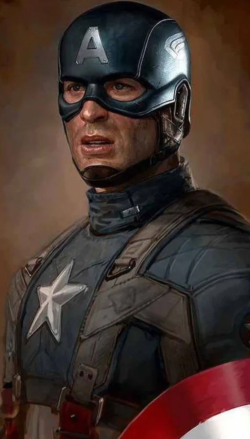 a man in a captain america costume holding a shield